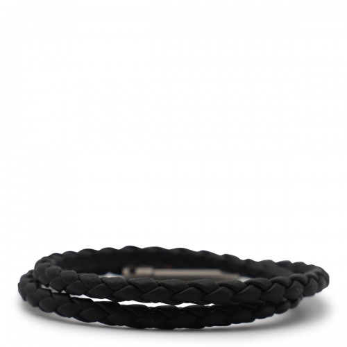 BLACK LEATHER BRACELET