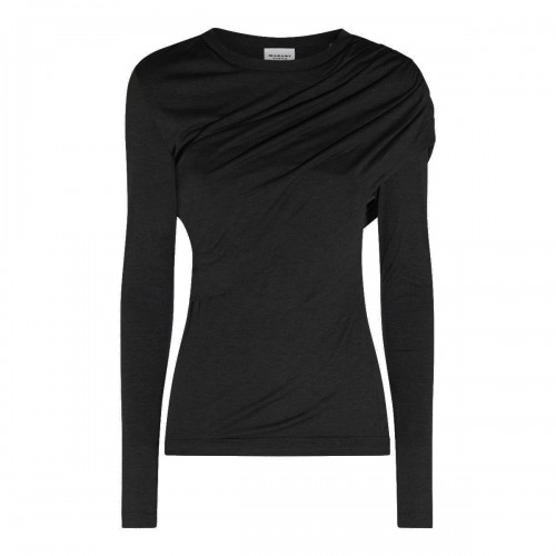 BLACK VISCOSE TOP