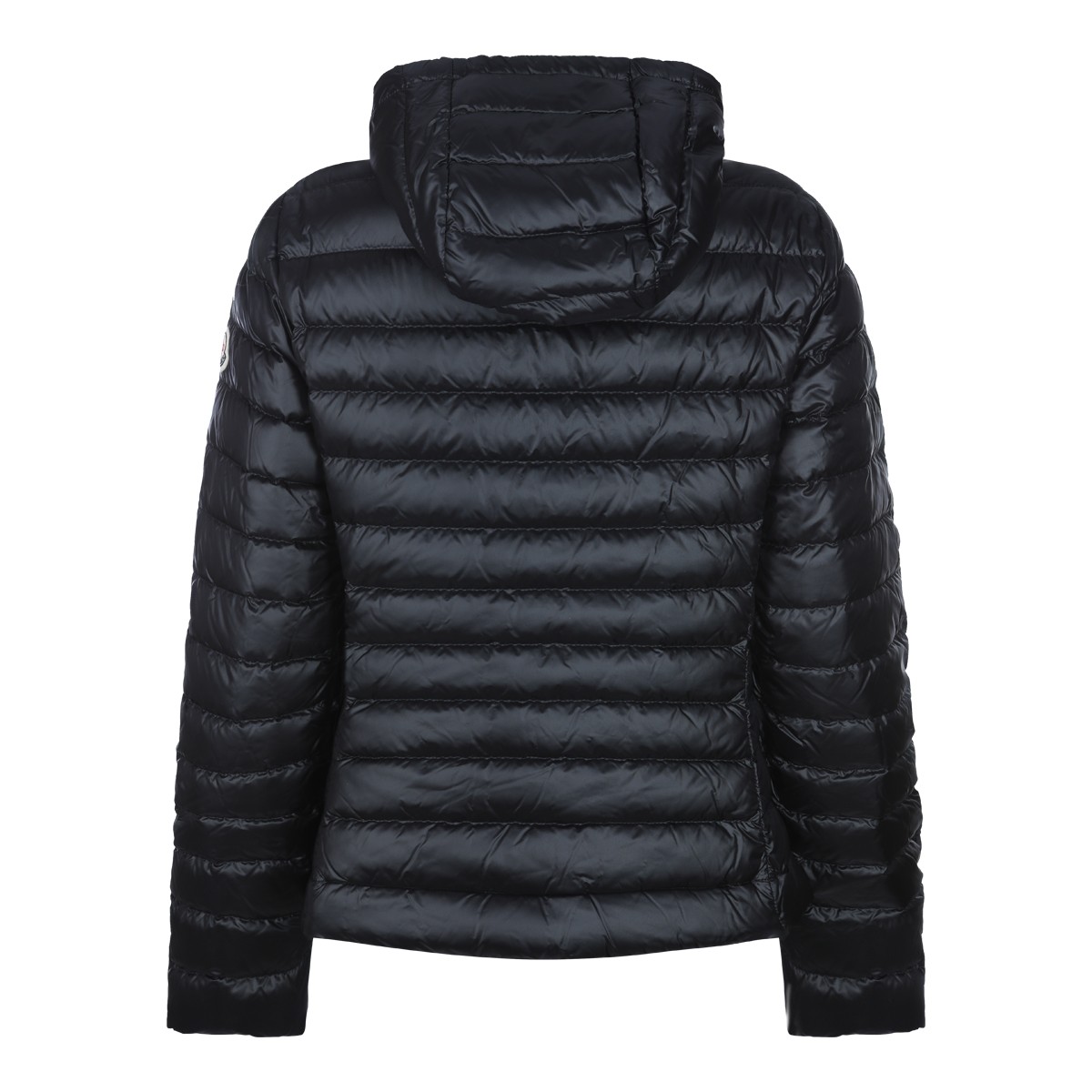 BLACK PUFFER IGELHOOD DOWN JACKET