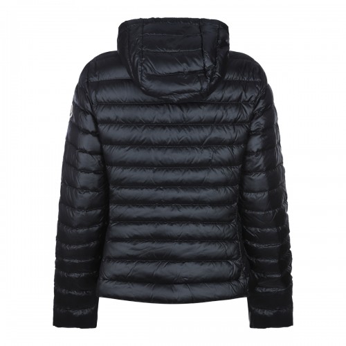 BLACK PUFFER IGELHOOD DOWN JACKET
