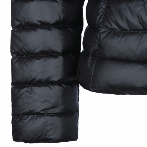 BLACK PUFFER IGELHOOD DOWN JACKET