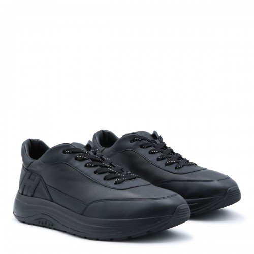 BLACK LEATHER SNEAKERS 2