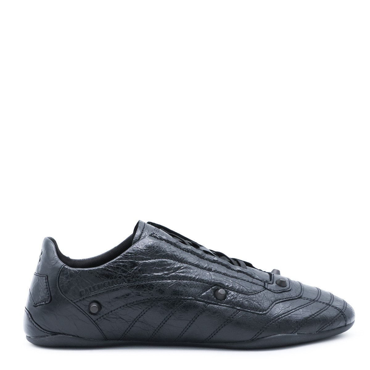 BLACK LEATHER REGU SNEAKERS