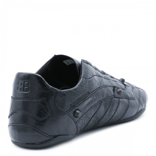 BLACK LEATHER REGU SNEAKERS