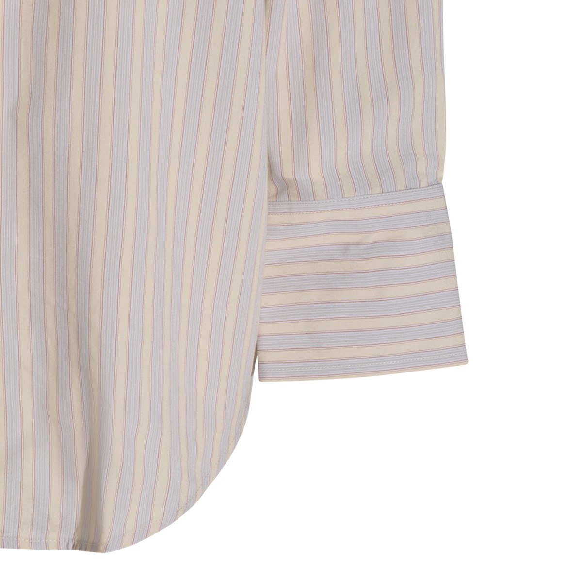 WHITE AND YELLOW STRIPED SHIRT