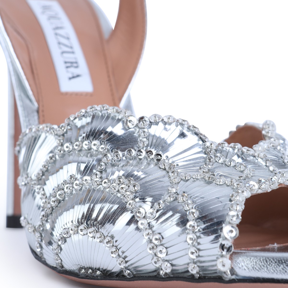 SILVER LEATHER CE SOIR SANDALS
