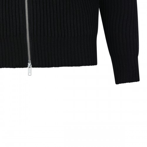 BLACK WOOL SPORTS SWEATER