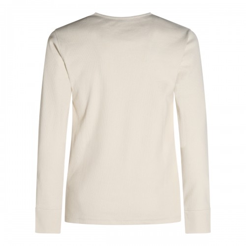 ENOKI COTTON AND LINEN BLEND HENLEY T-SHIRT