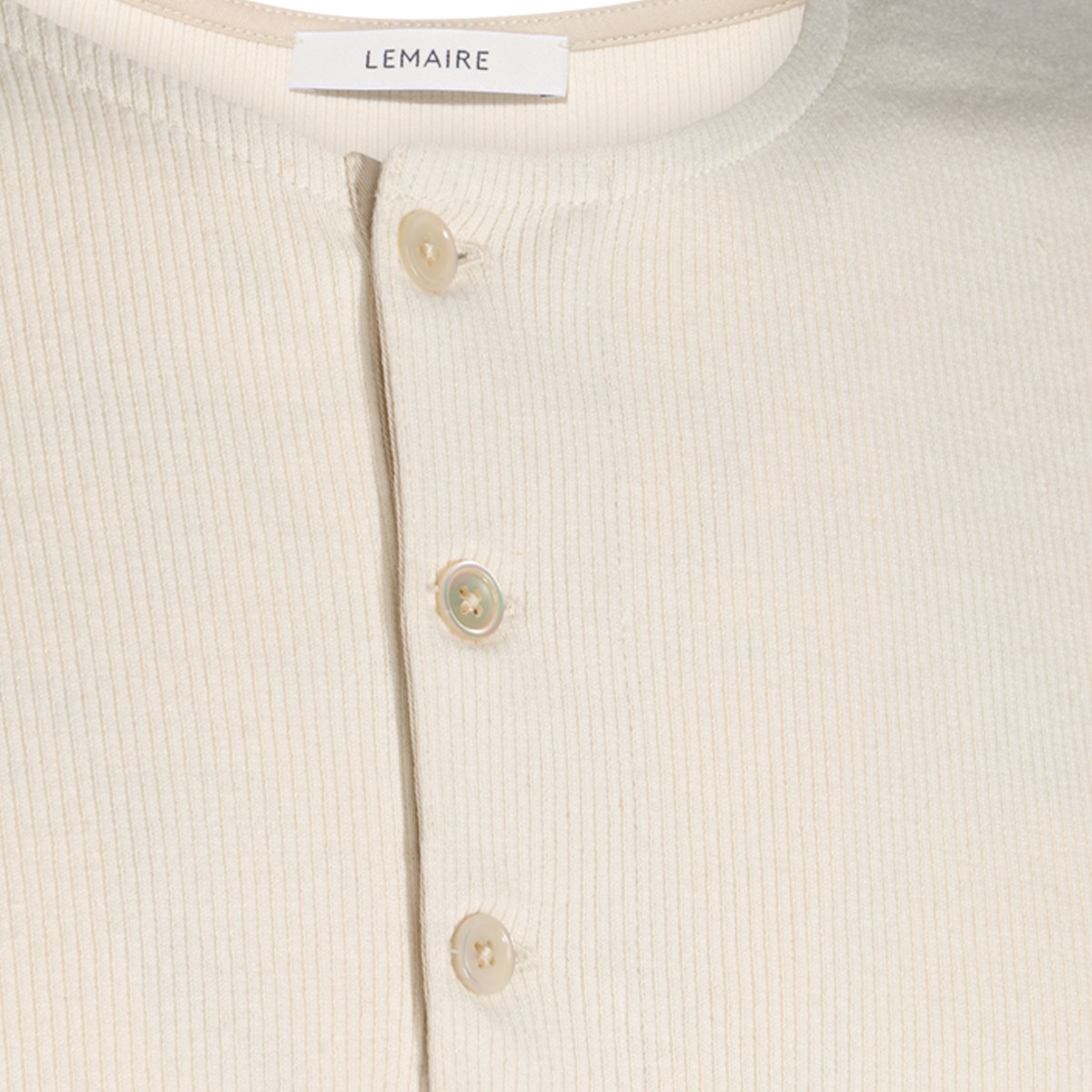 ENOKI COTTON AND LINEN BLEND HENLEY...