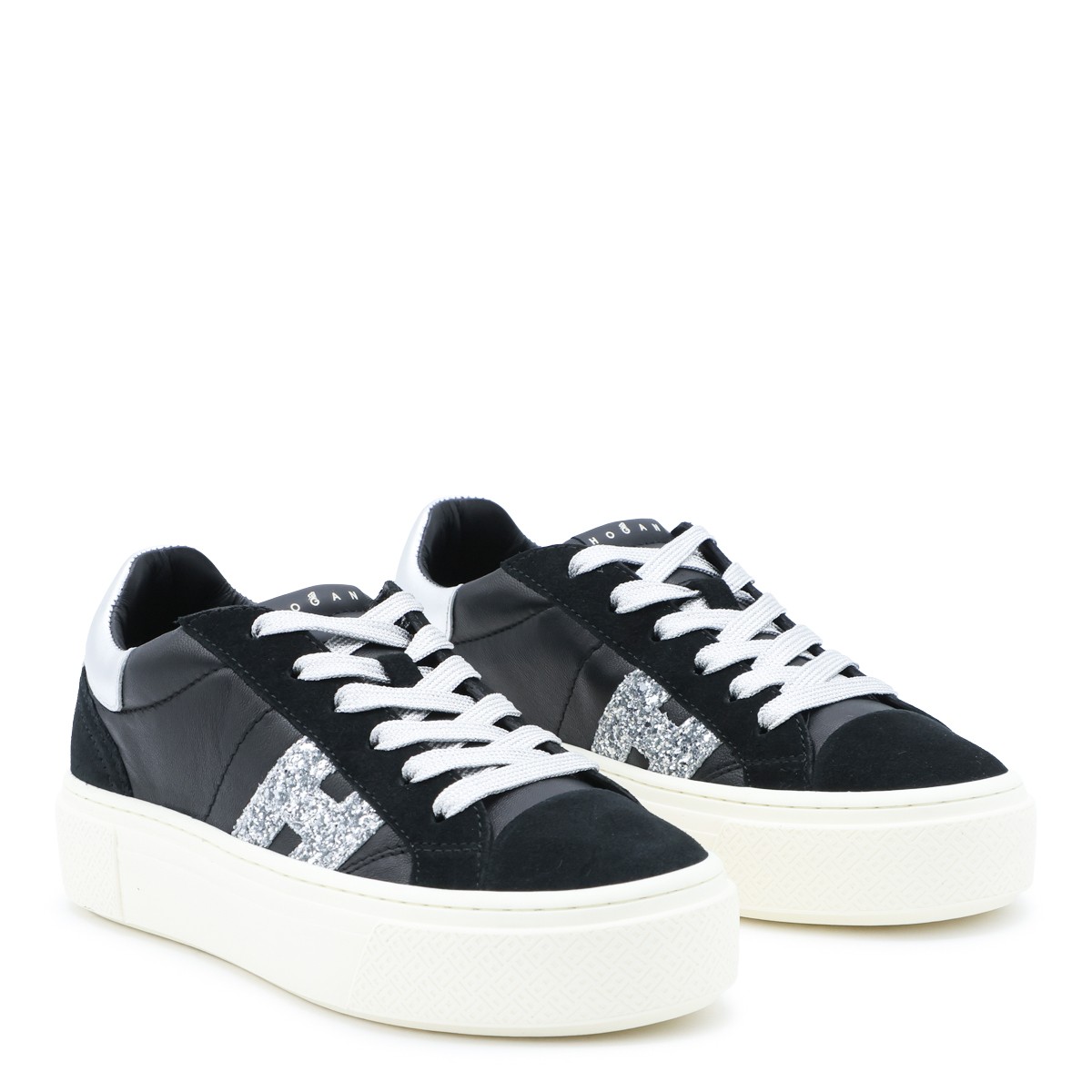 BLACK AND SILVER LEATHER CROSSWIND...