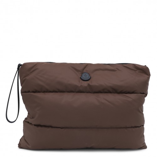 BROWN PUFFER CARADOC LAPTOP POUCHE