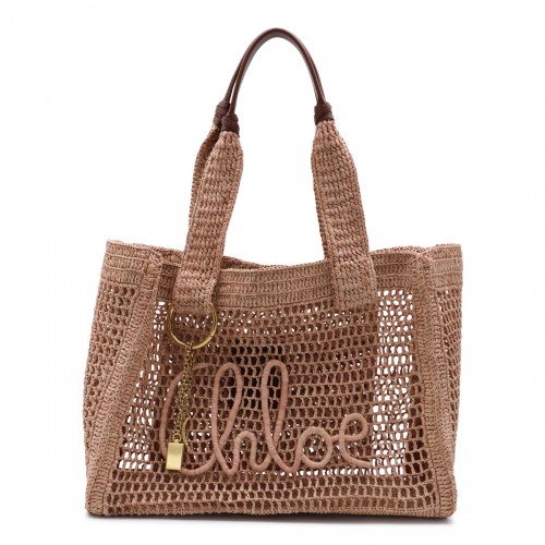 BEIGE RAFFIA SUMMER BANANA TOP HANDLE BAG