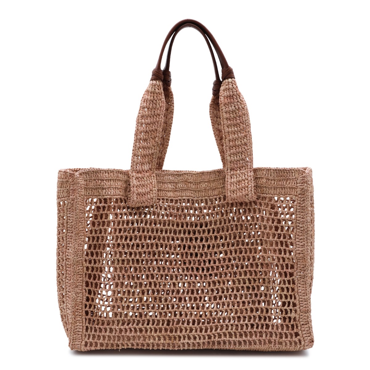 BEIGE RAFFIA SUMMER BANANA TOP HANDLE...