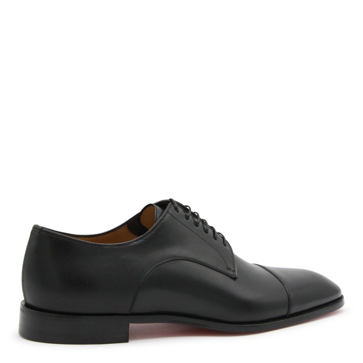 BLACK LEATHER LACE UP SHOES