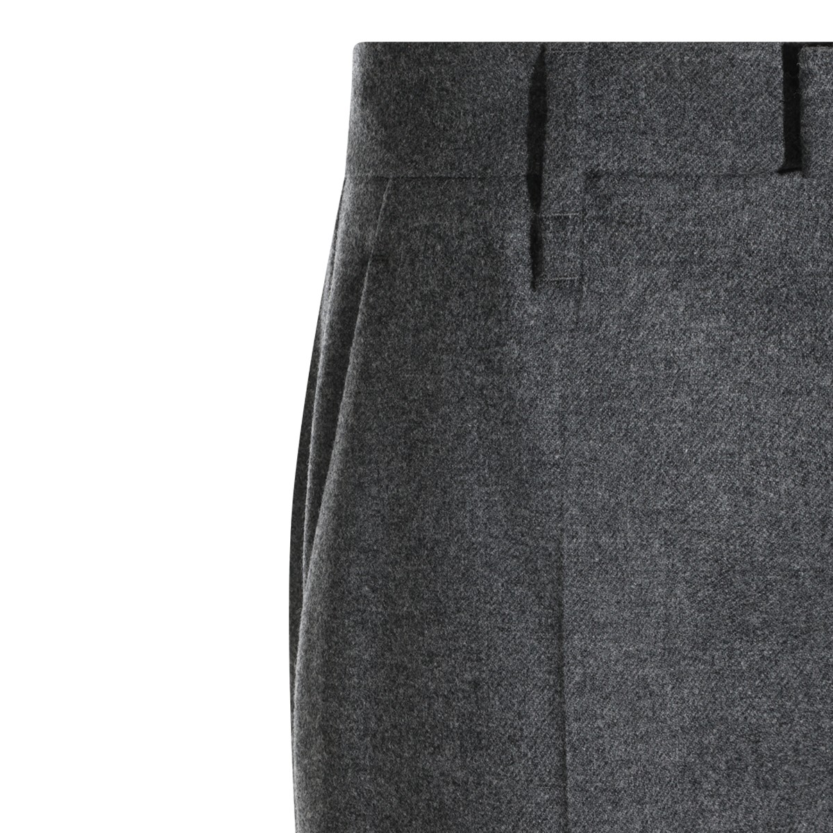 GREY VIRGIN WOOL PANTS