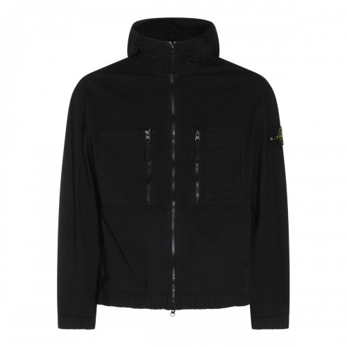 BLACK COTTON CASUAL JACKET