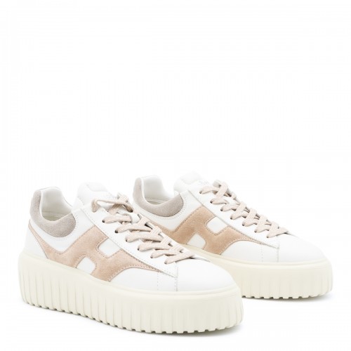 WHITE AND BEIGE LEATHER... 2