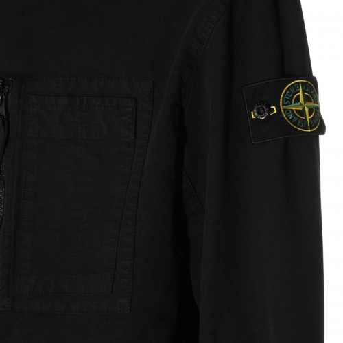 BLACK COTTON CASUAL JACKET