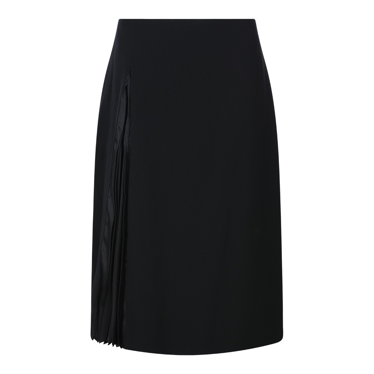 BLACK VIRGIN WOOL SKIRT