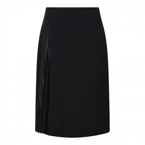 BLACK VIRGIN WOOL SKIRT
