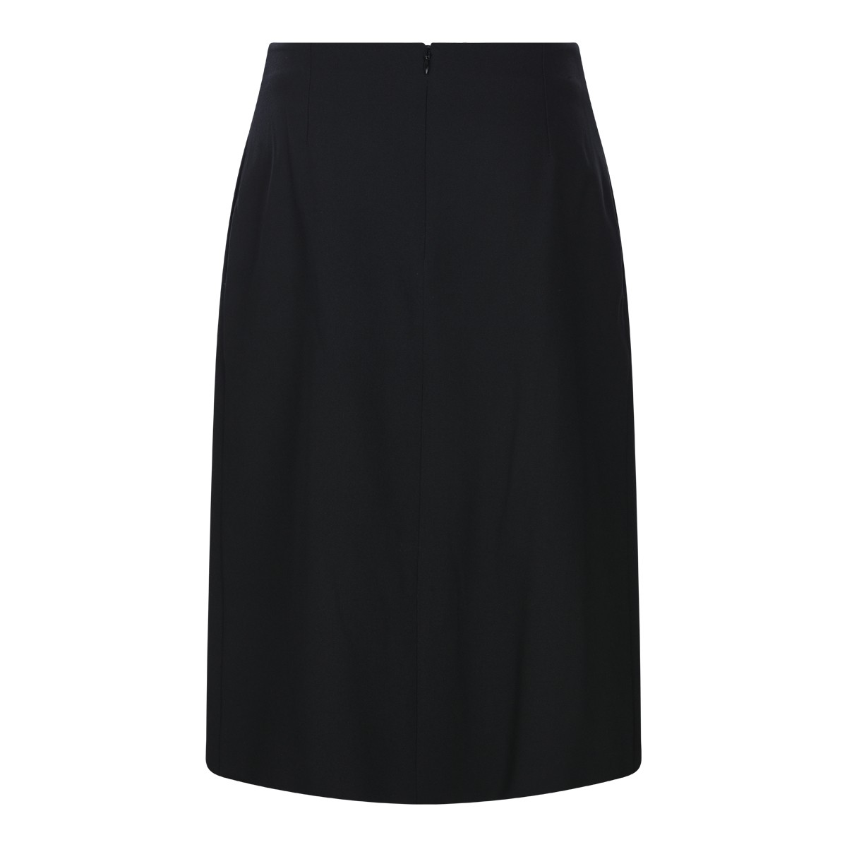 BLACK VIRGIN WOOL SKIRT