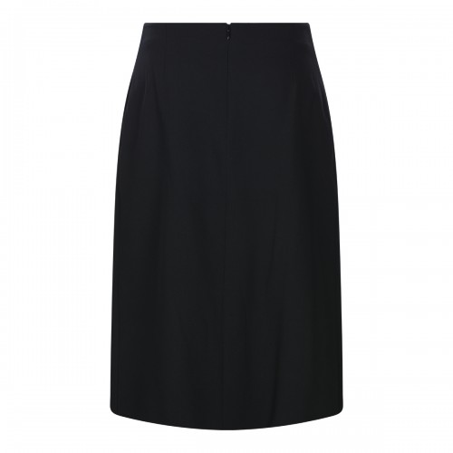 BLACK VIRGIN WOOL SKIRT