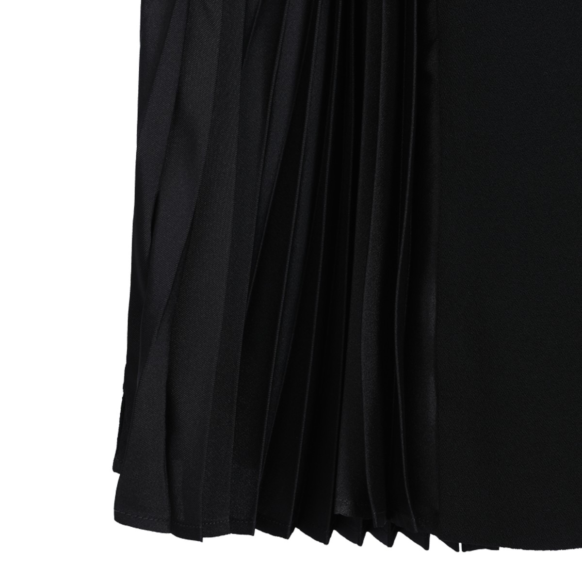 BLACK VIRGIN WOOL SKIRT
