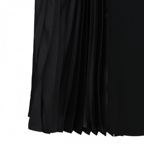 BLACK VIRGIN WOOL SKIRT