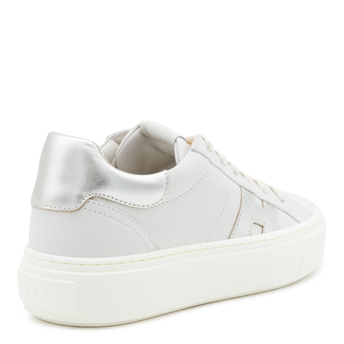 BEIGE AND SILVER LEATHER CROSSWIND...