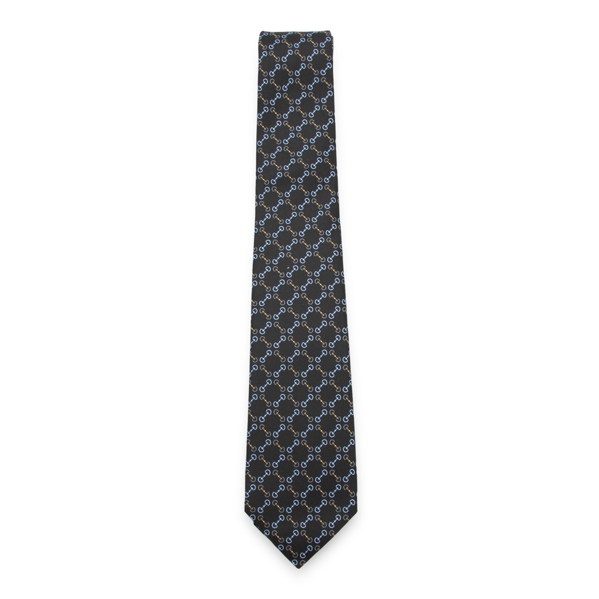 BLACK SILK GG TIE