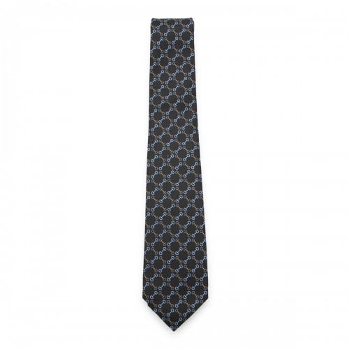 BLACK SILK GG TIE