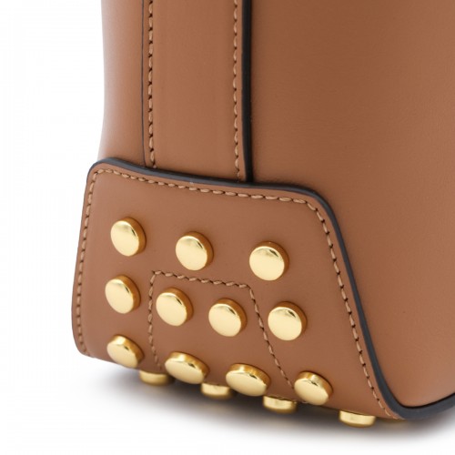 DARK BROWN LEATHER GMT SHOULDER BAG