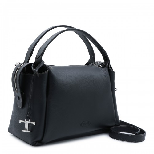 BLACK LEATHER APA SMALL TOP HANDLE BAG