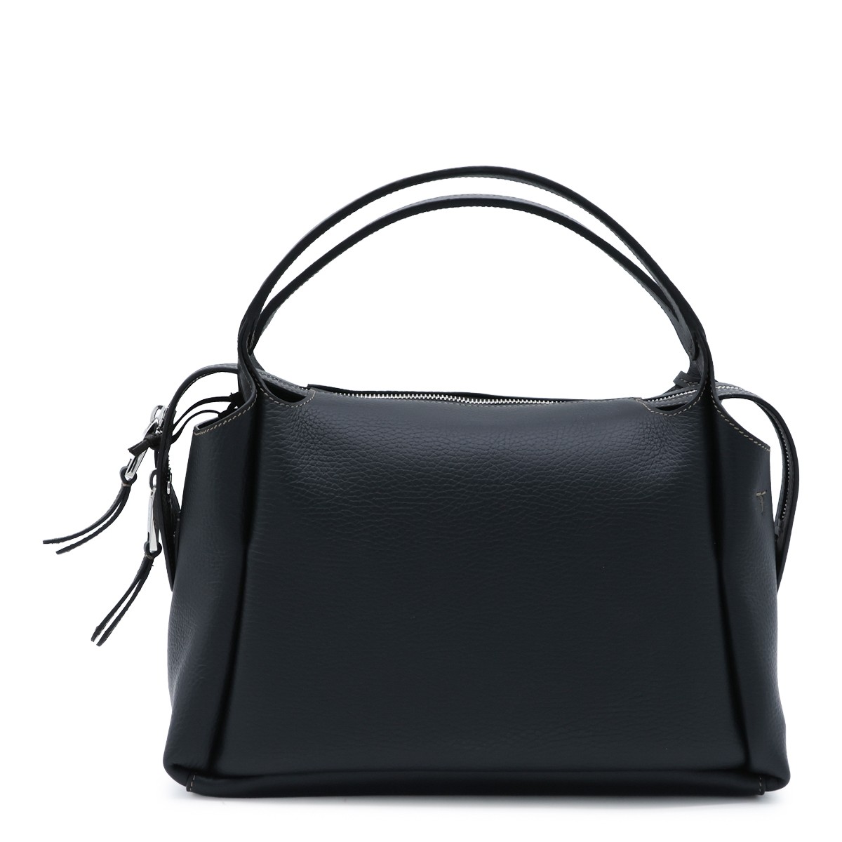 BLACK LEATHER APA SMALL TOP HANDLE BAG