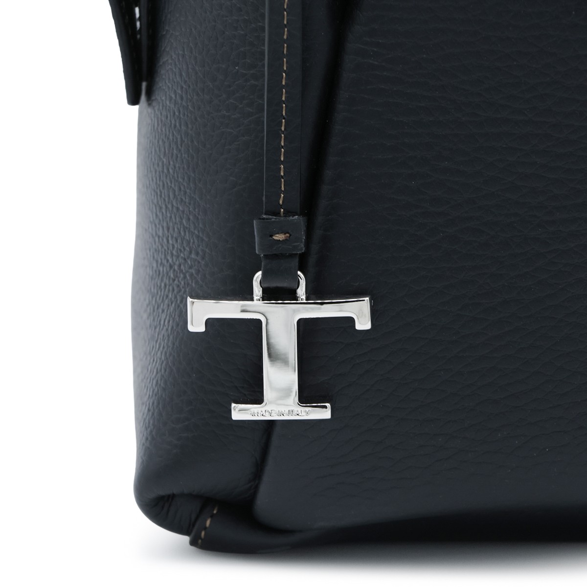BLACK LEATHER APA SMALL TOP HANDLE BAG