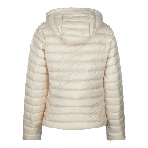 BEIGE PUFFER IGELHOOD DOWN JACKET