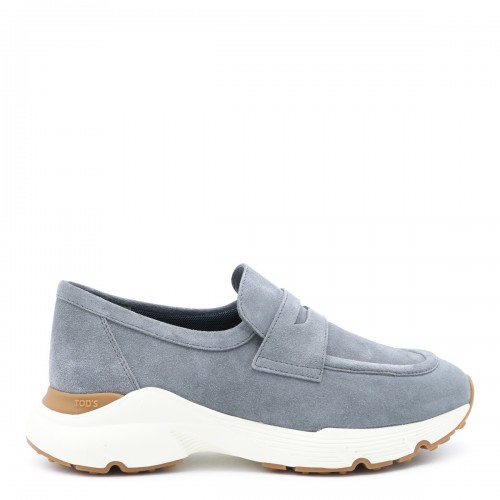 GREY LEATHER LOAFERS