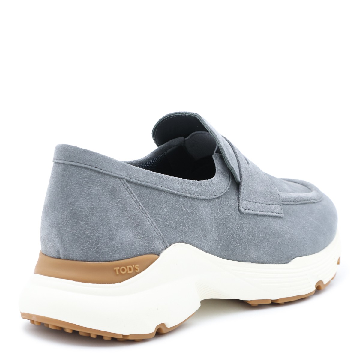 GREY LEATHER LOAFERS