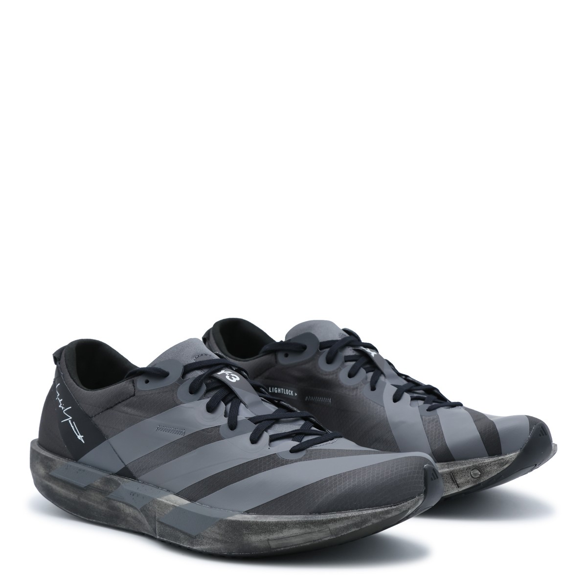 BLACK AND GREY ADIOS 9 SNEAKERS