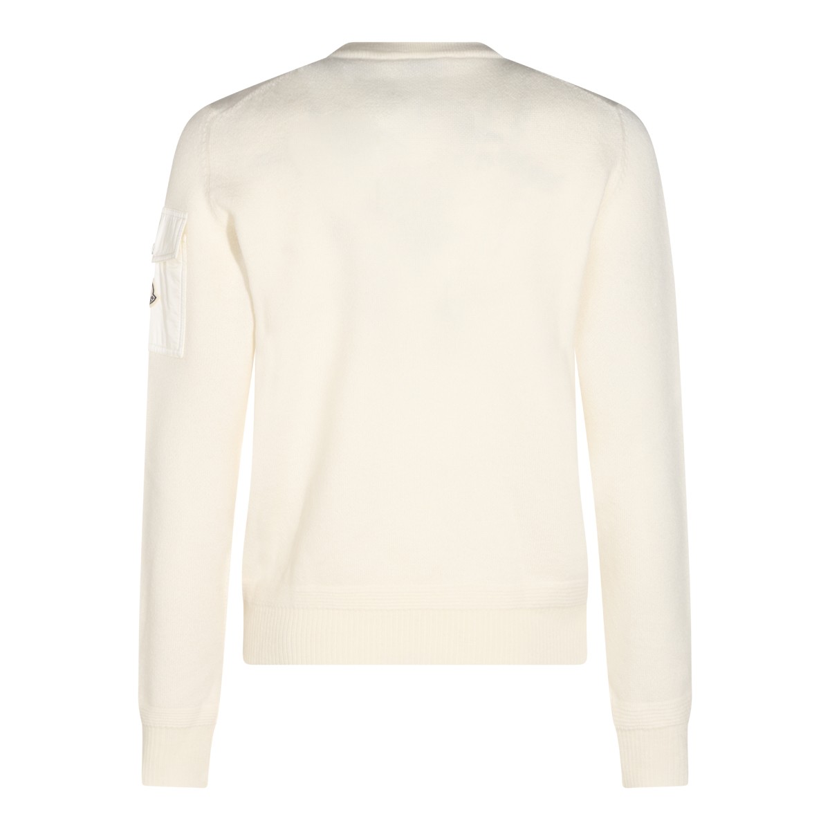 WHITE VIRGIN WOOL SWEATER