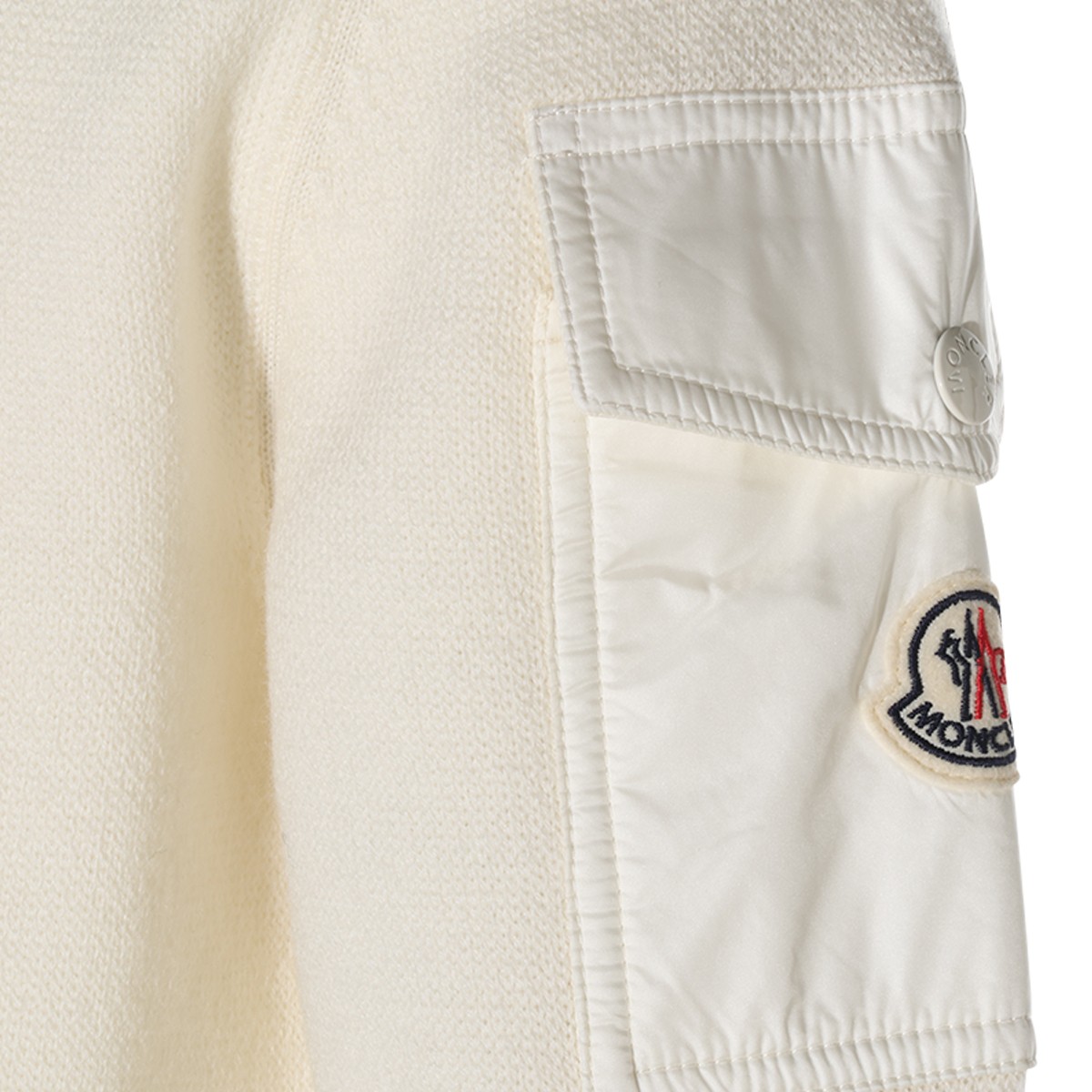 WHITE VIRGIN WOOL SWEATER