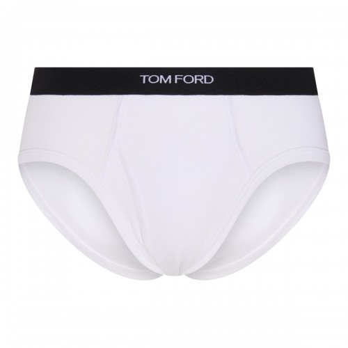 WHITE COTTON TWO-PACK BRIEFS