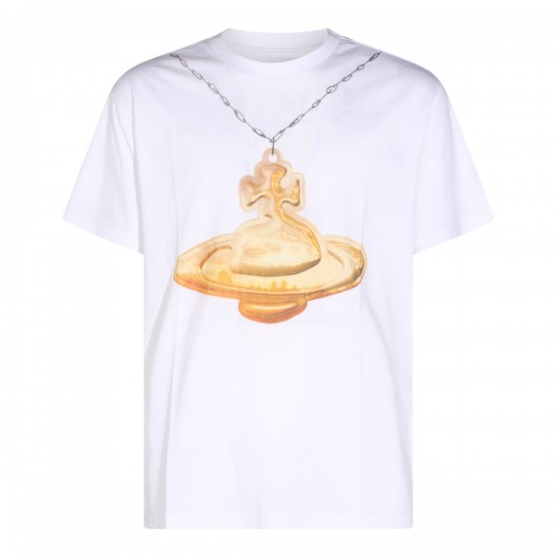 WHITE COTTON ORB GOLD T-SHIRT