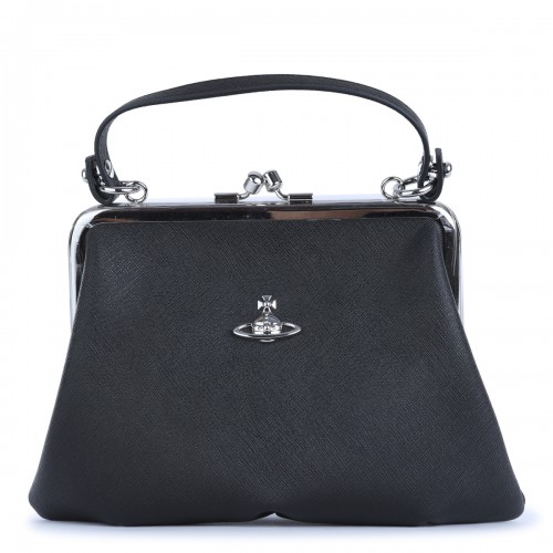 BLACK LEATHER GRANNY FRAME...