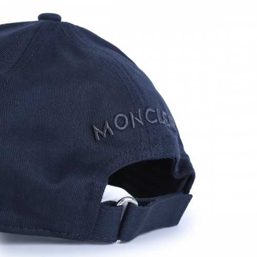 NAVY COTTON LOGO BASEBALL CAP
