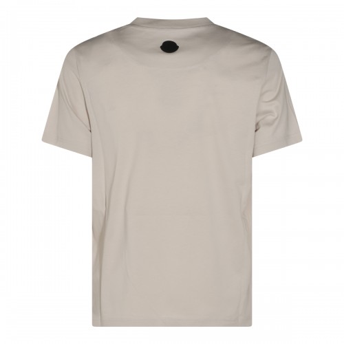 BEIGE 3D LOGO COTTON T-SHIRT 2