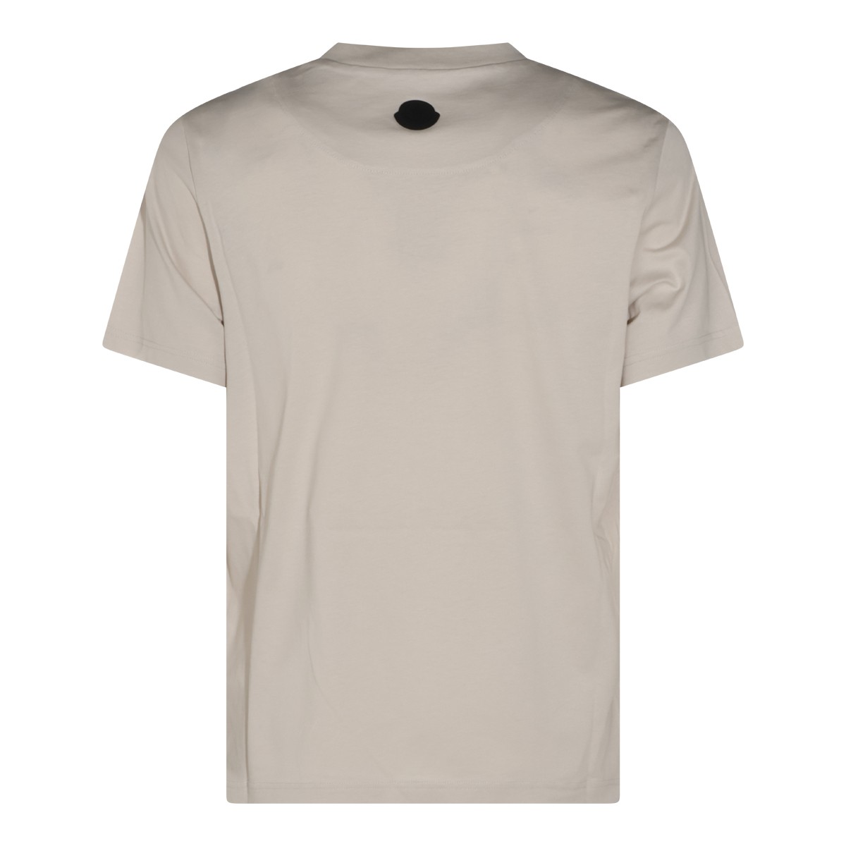 BEIGE 3D LOGO COTTON T-SHIRT