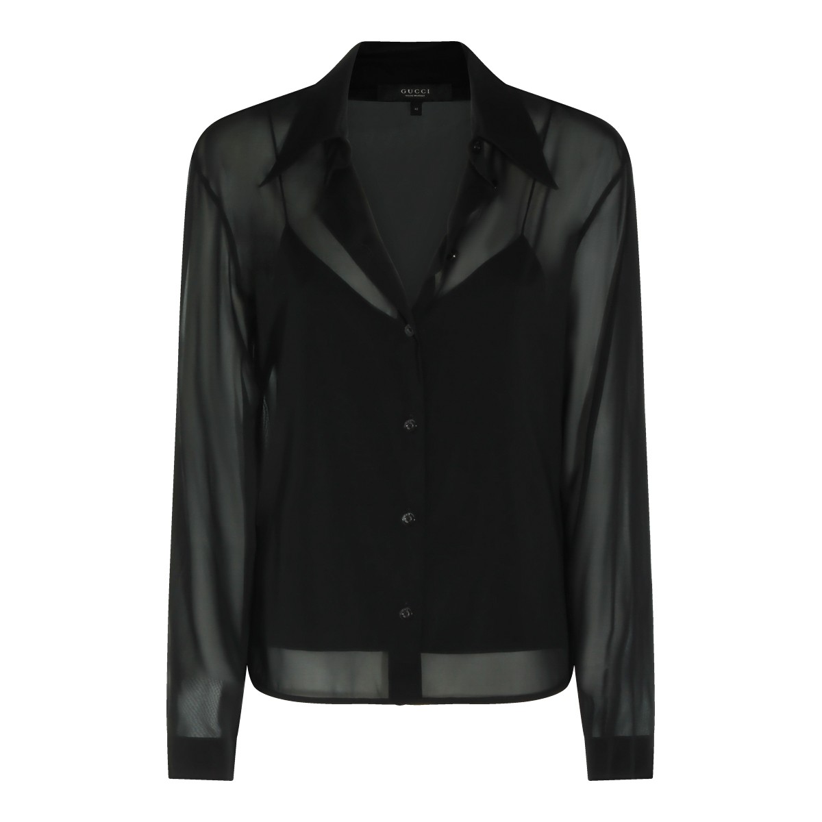 BLACK SILK SHIRT
