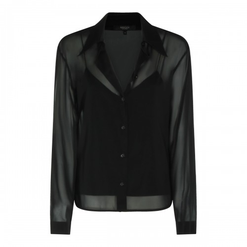 BLACK SILK SHIRT