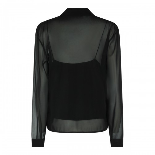 BLACK SILK SHIRT